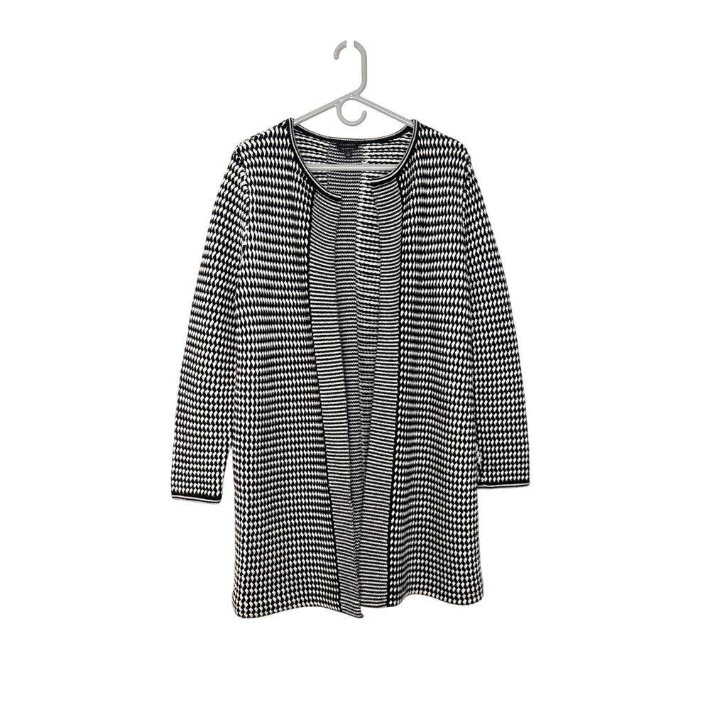 Talbots Pure Merino Wool Open Front Cardigan Sz L Neutral Capsule Layering